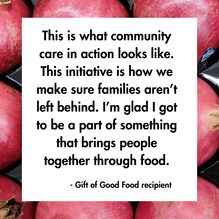 Gift of Good Food Testimonial 1